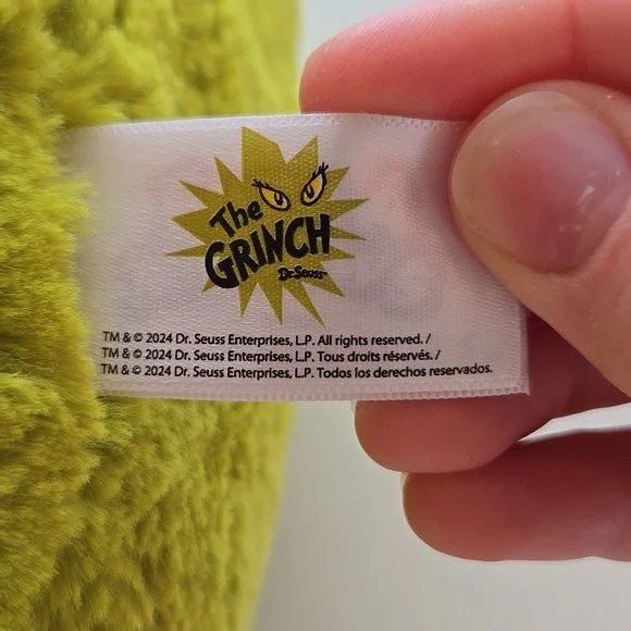 Green Grinch Squishmallow with Santa Hat - Picture 3 of 3